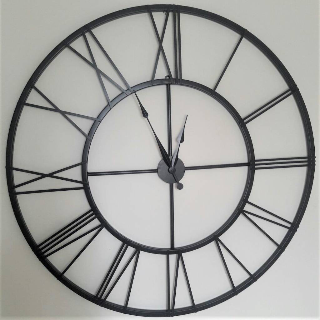 Metal duvar saati 115 cm. otantik çarşı kırsal/country metal homify Metal duvar saati 115 cm. otantik çarşı kırsal/country metal homify