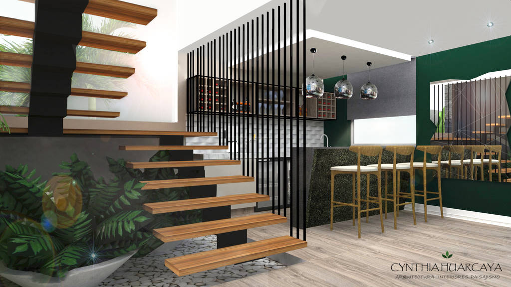 Diseño interior de bar cynthia huarcaya - diseño interior y paisajismo