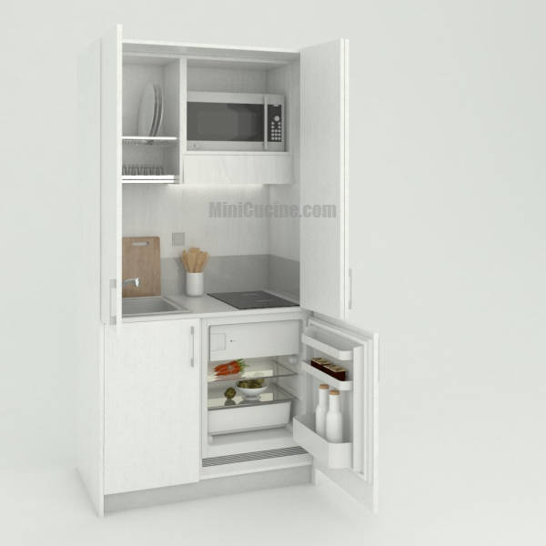 Piccola cucina armadio da cm. 109, mini cucina a aperta di