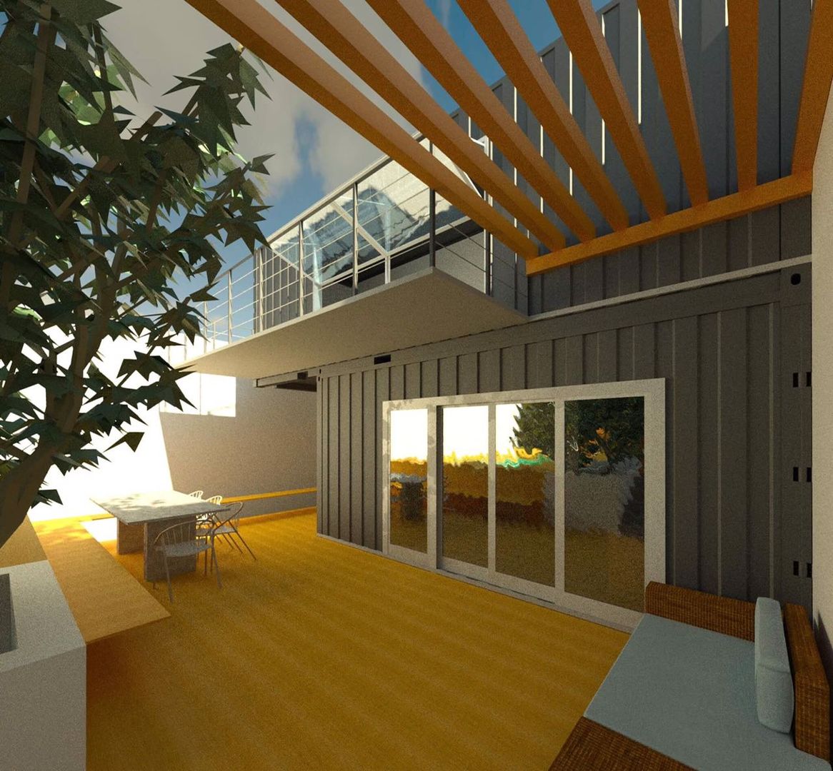 Projeto em 3D para casa container no Rio de Janeiro | homify