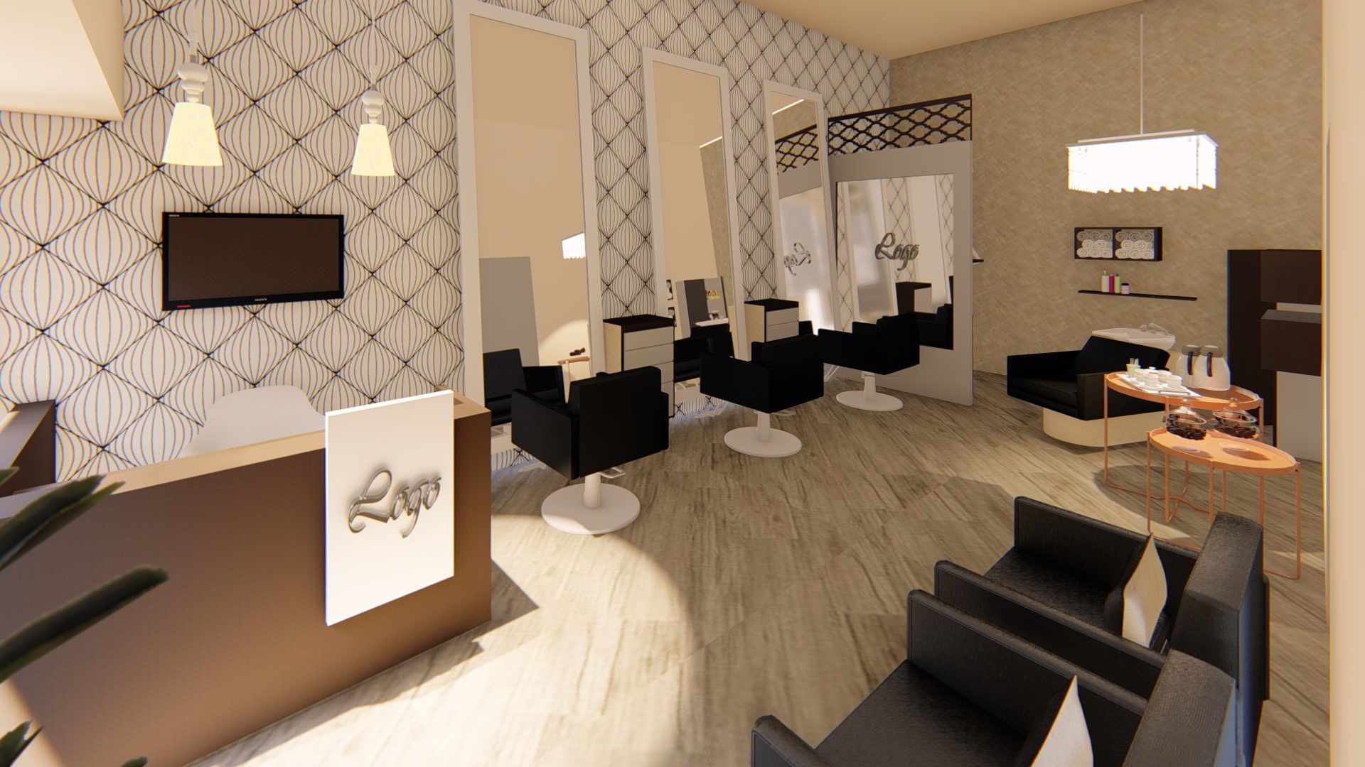 Projeto de interiores para salão de beleza em Belo Horizonte | homify