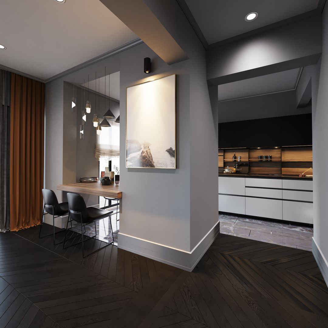 Siyahın gücünü hissettiren bir dekorasyon projesi | homify