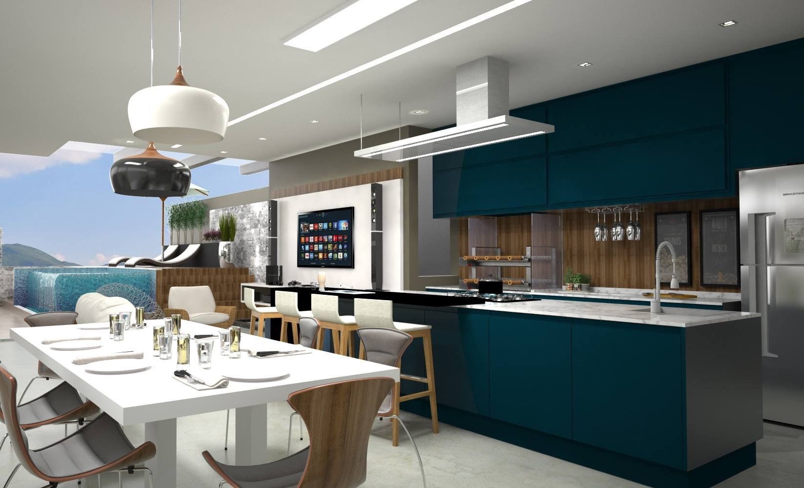 Projeto de espaço gourmet moderno em Itaocara/RJ | homify