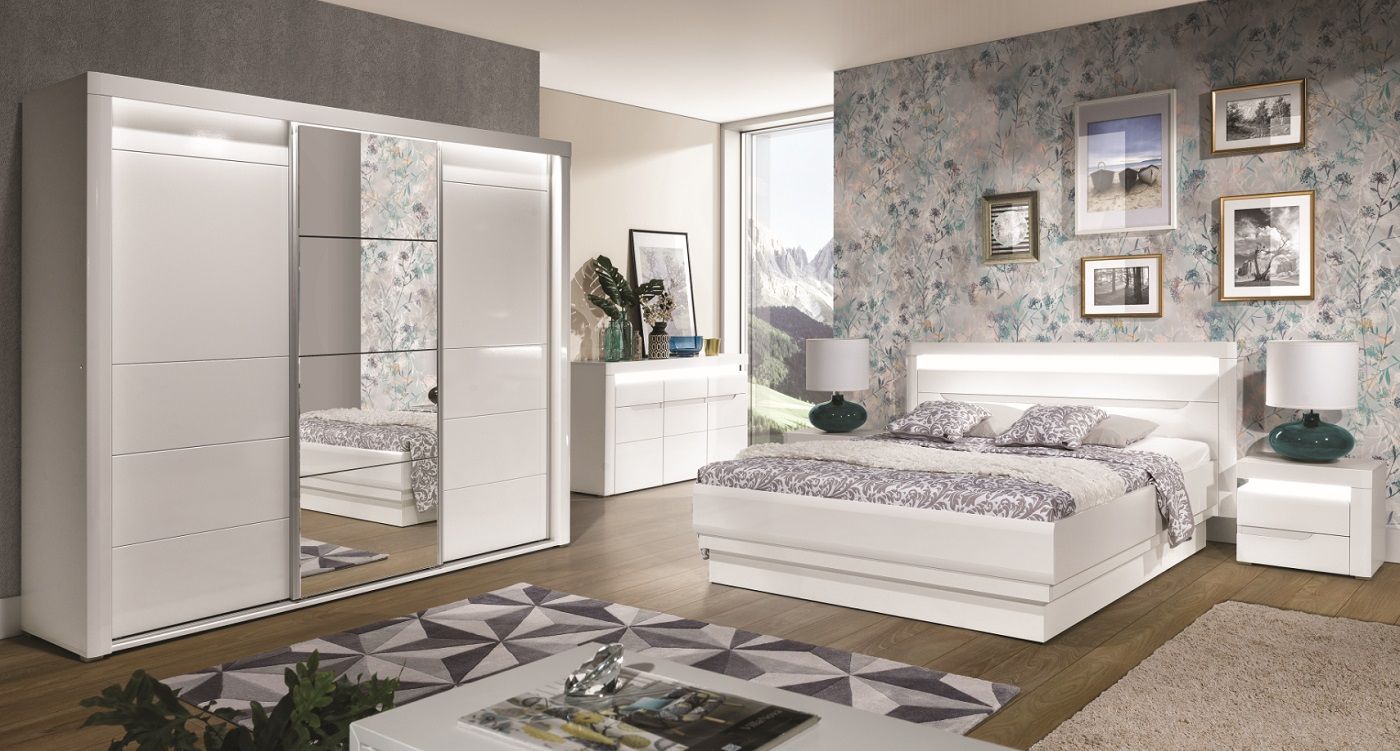 Schlafzimmer Hochglanz Wei