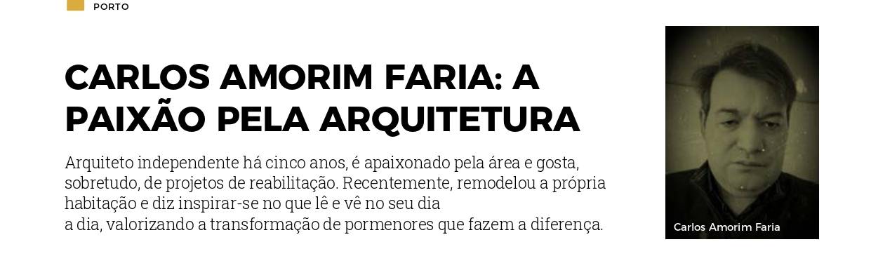 Carlos Amorim Faria, Arquitecto