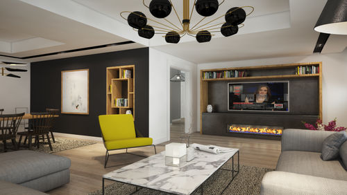 Salon Dekorasyonunda Koyu Renk Duvarlar Kullanmanin 12 Yolu Homify