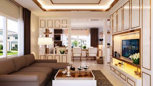 ไอเด ยตกแต งภายในด หร หราด วยส ทองและลายห นอ อนจากบ านเด ยว homify