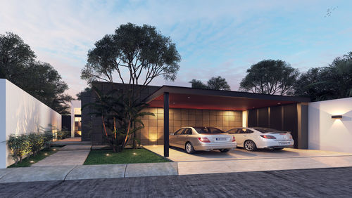 18 fachadas de casas modernas con garaje ¡te van a encantar! | homify