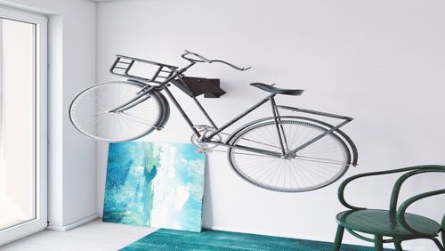 Soporte de pared Kion Home Fijo Acero negro para colgar bici