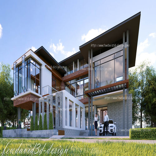 แบบบ านเด ยวขนาด 2 ช นจากกาญจนบ ร ท นสม ย อย อาศ ยได ท งครอบคร ว homify