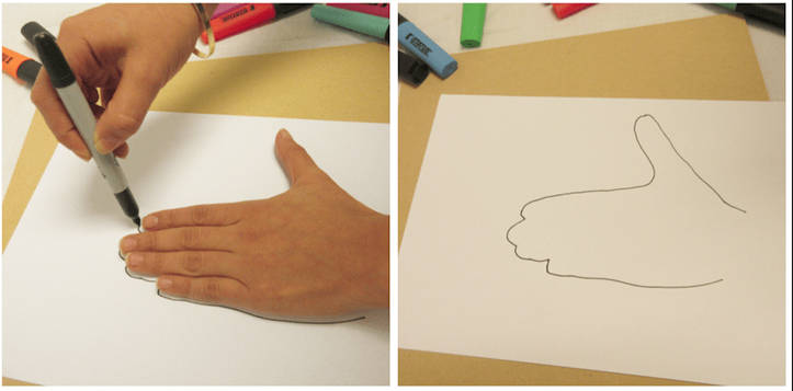 Como desenhar como desenhar um dinossauro com sua mão 