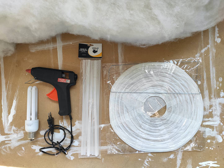 Diy cheap cloud lampshade