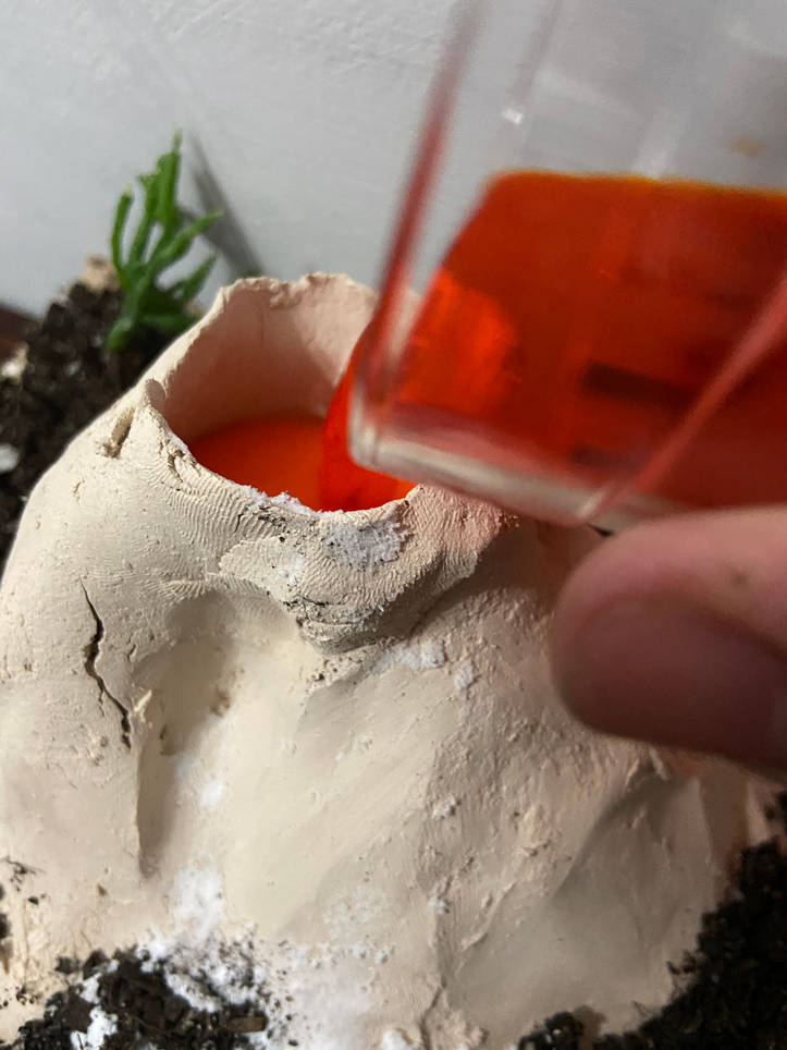 How to make a volcano model with clay clearance