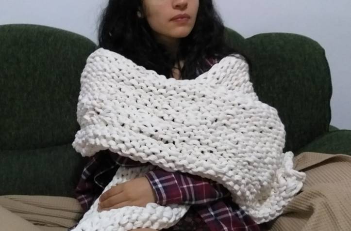 How to make a chunky knit blanket sales for $17