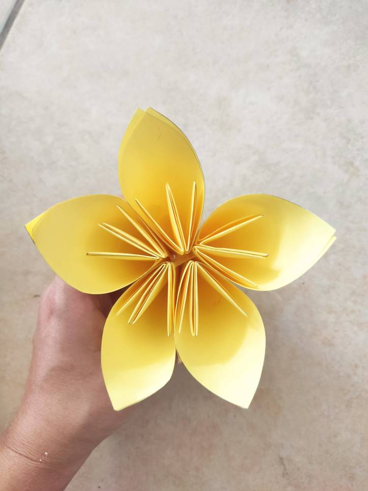 origami paso a paso flor facil