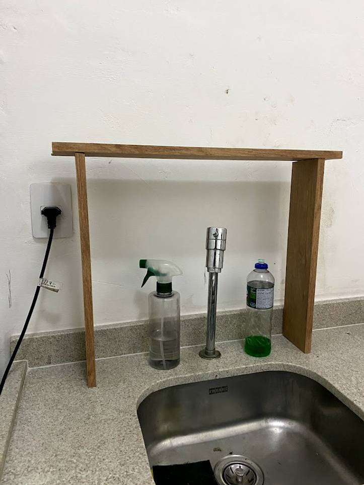 Wooden over hotsell the sink shelf