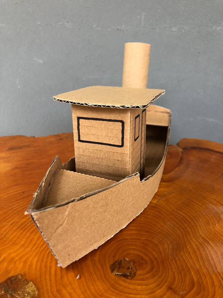 Cardboard Box Boat  Cardboard box boats, Cardboard boat, Cardboard box  crafts