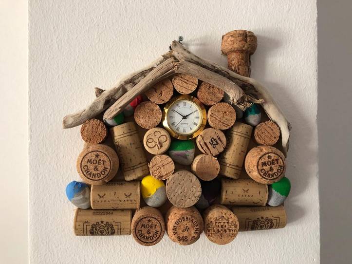 13 Pasos para Hacer un Reloj de Pared Hecho de Corchos de Vino, DIY  Decoración