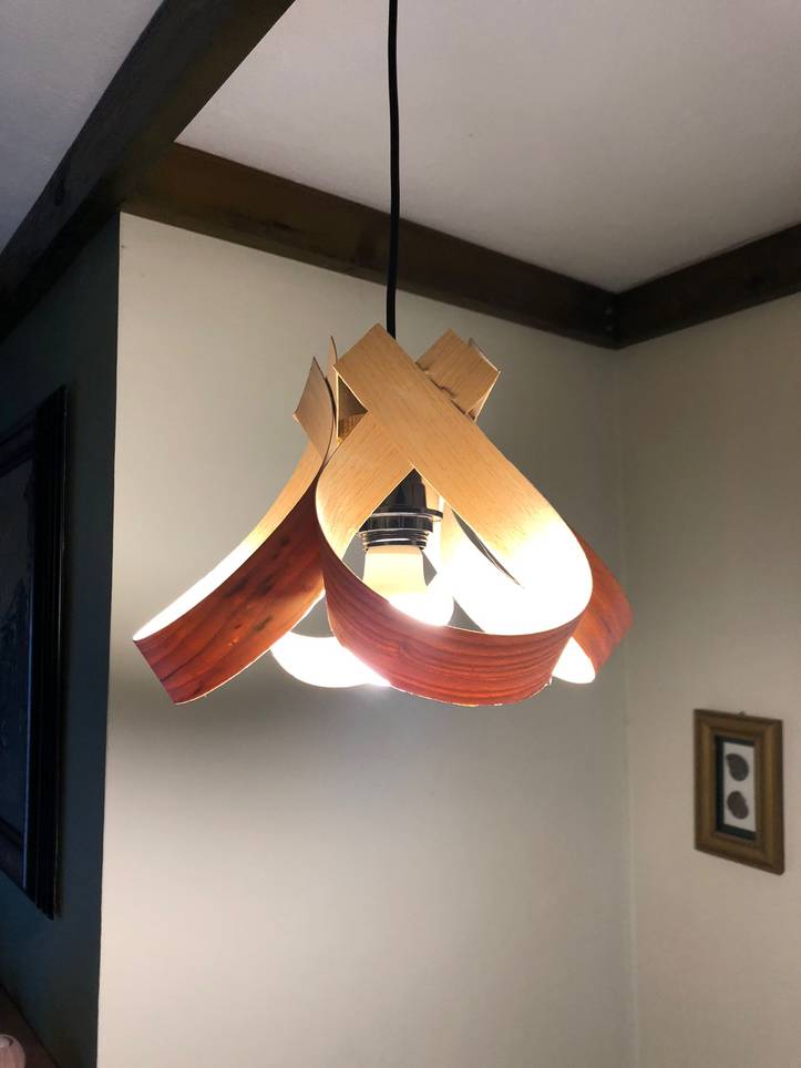 Wood veneer cheap lampshade diy