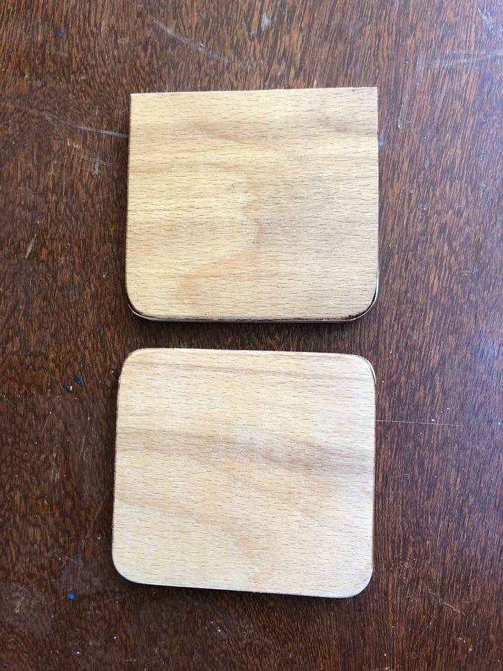 6 Tao Square Coasters with Tao Caddy (Rounded Corners)