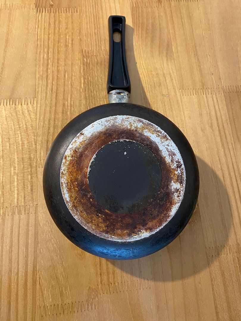 How to clean the outside bottom of a burnt pan hotsell