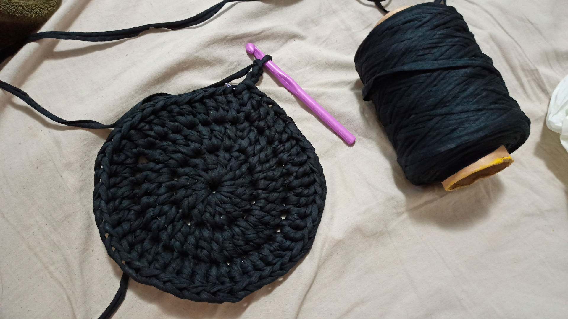 crochet round bolsa tutorial