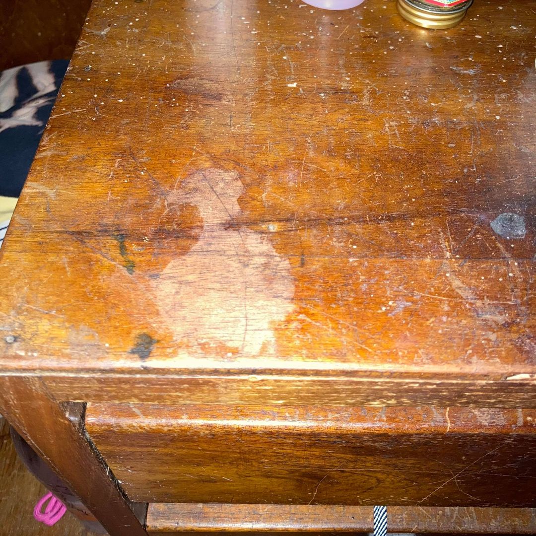 Girlfriend spilled nail polish remover! | LumberJocks Woodworking Forum