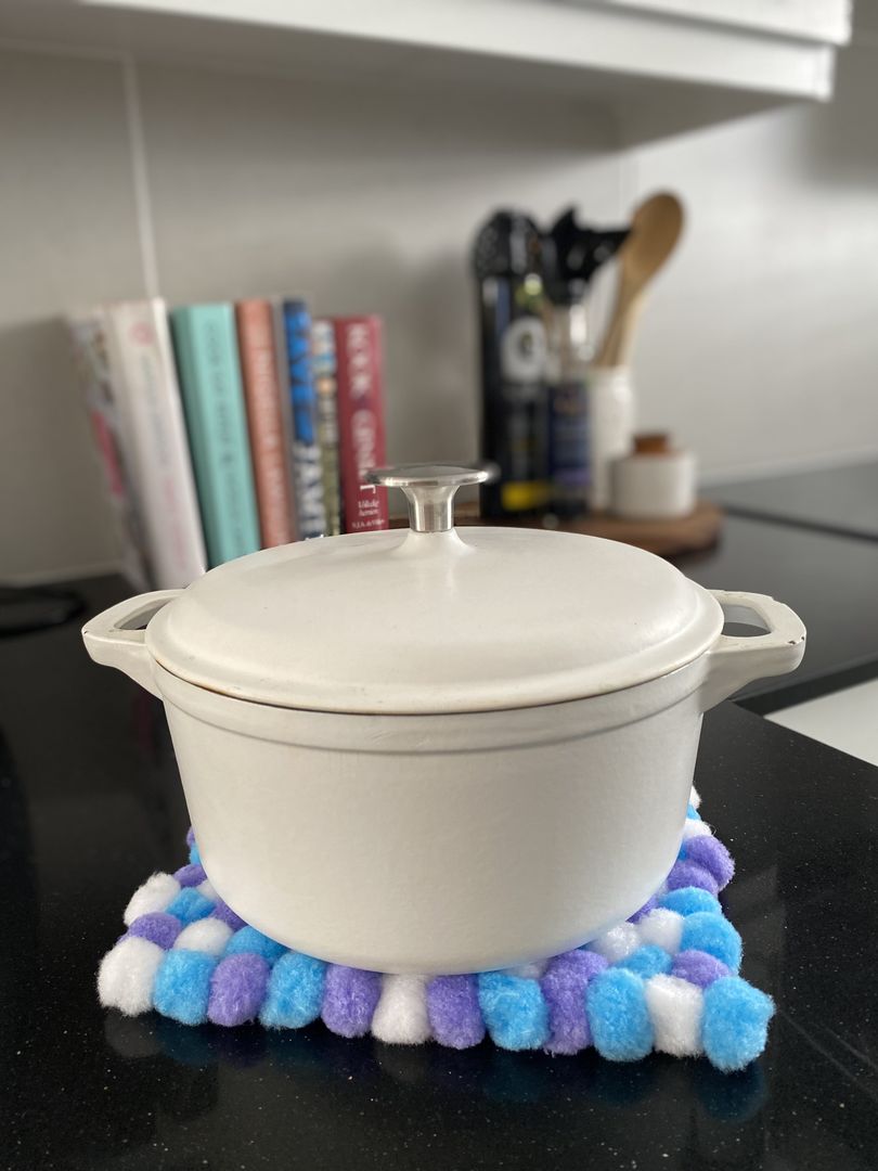 Easy Pom Pom Crafts How To Make A DIY Wool Felt Ball Trivet In 6