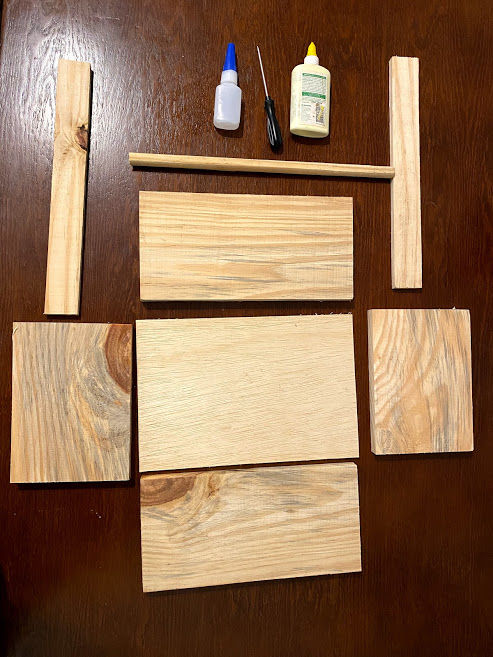 Caja de herramientas de madera para construir