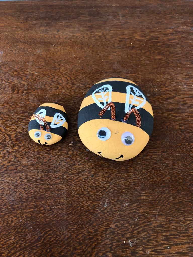 kids rock painting ideas bumblebee rocks