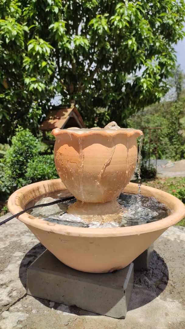 Landhaus pompe acqua organismo Zapf con rubinetto STAND Fontana come giardino-Fontana 