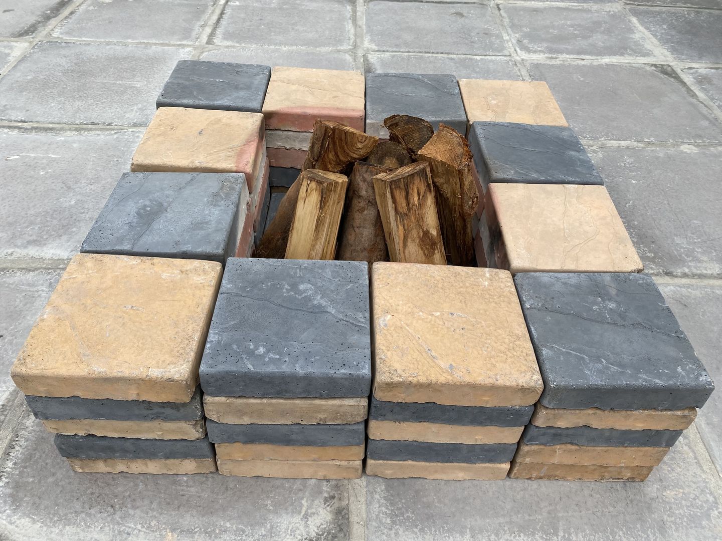 Planos De Chimeneas De Adoquines Detalles De La Pared De La