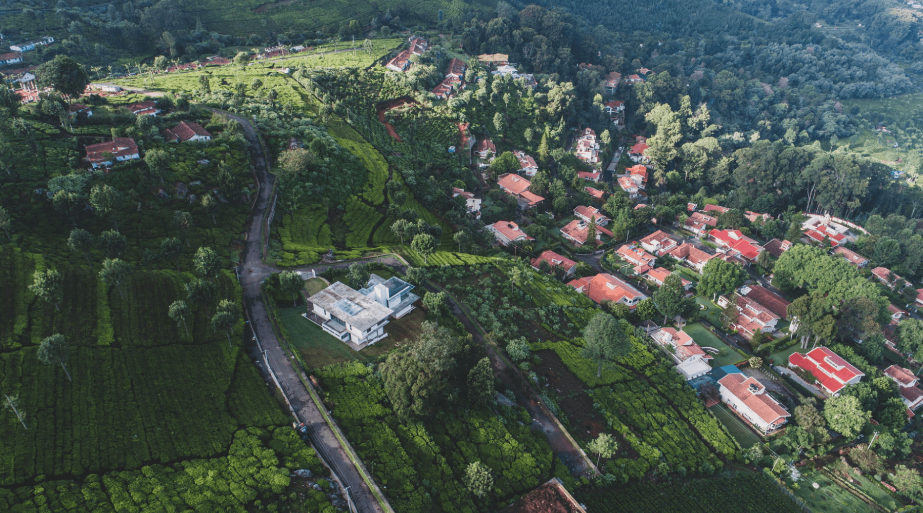 Aerial view of Ooty