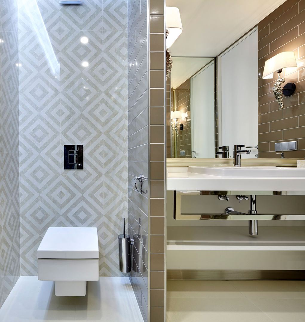 Фото ванной комнаты с плиткой современный