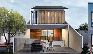 Projekty,  Dom jednorodzinny zaprojektowane przez Atelier BAOU+