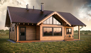 Projekty,  Chata z okrąglaków zaprojektowane przez THULE Blockhaus GmbH - Ihr Fertigbausatz für ein Holzhaus