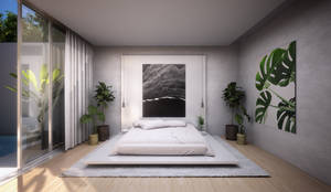 Cama Matrimonial: Dormitorios de estilo  de S-AART, Minimalista  