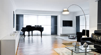 STILLE NOBLESSE: moderne Wohnzimmer von ONE!CONTACT - Planungsbüro GmbH