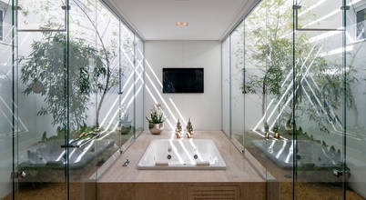 TB House, Aguirre Arquitetura Aguirre Arquitetura Minimalistische Badezimmer