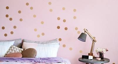 KUPFER KONFETTI DOTS | PUNKTE S - Deko Design DIY SET - Wandsticker - Muster : ausgefallene Schlafzimmer von Urban ART Berlin