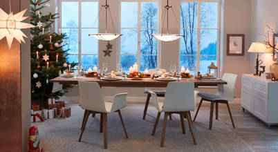 Ausziehtisch ZWO60 von KFF in Nussbaum KwiK Designmöbel GmbH Esszimmer im Landhausstil Holz Braun Tische