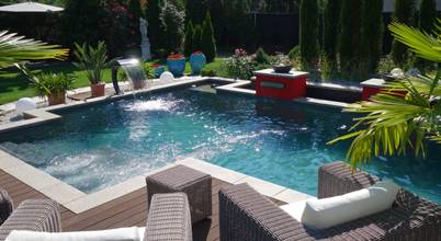 Mein Urlaubsort zu hause......, Natur & Heim GmbH Natur & Heim GmbH Gartenpool Stein Grau Pool im Außenbereich