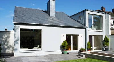 An- und Umbau Grotegut Architekten Einfamilienhaus Grau