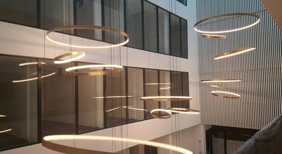 Lichtkonzept Firma Schleifring: Geschäftsräume & Stores von Licht-Design Skapetze GmbH & Co. KG, 