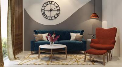 Living room homify Modern living room Turquoise elegant living room, living room , center table, sofa in living room, accent chair with foot stool, designer in noida , interior designer in delhi