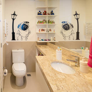 Banheiro Filhos1 Banheiros modernos por Quadrilha Design Arquitetura Moderno