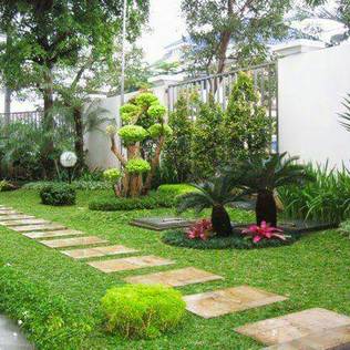 Taman Halaman Samping:  Halaman depan by Tukang Taman Surabaya - Tianggadha-art