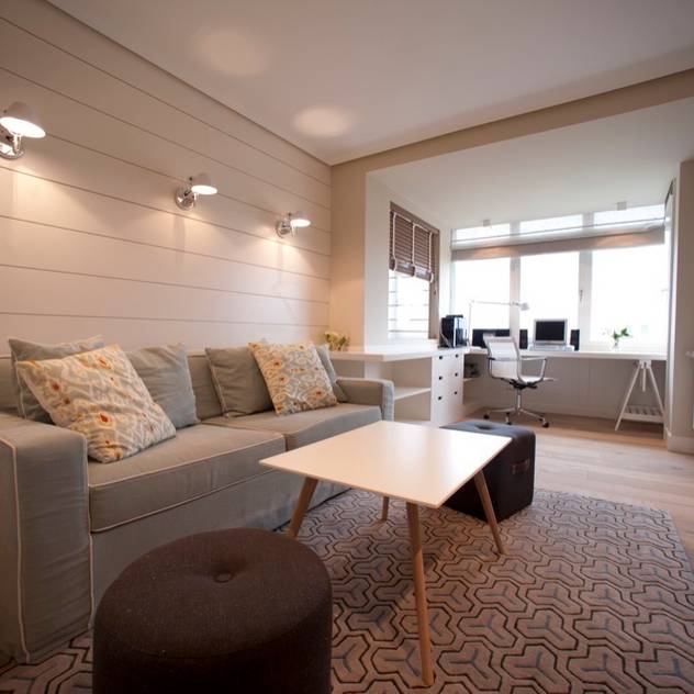 Sube Susaeta Interiorismo - Sube Contract diseño interior de casa con gran cocina: Salas multimedia de estilo moderno de Sube Susaeta Interiorismo