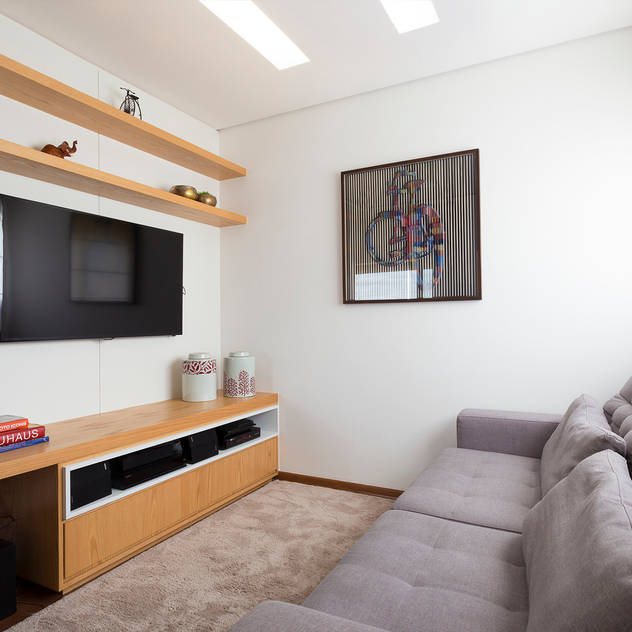 Haruf Arquitetura + Design Phòng giải trí phong cách hiện đại