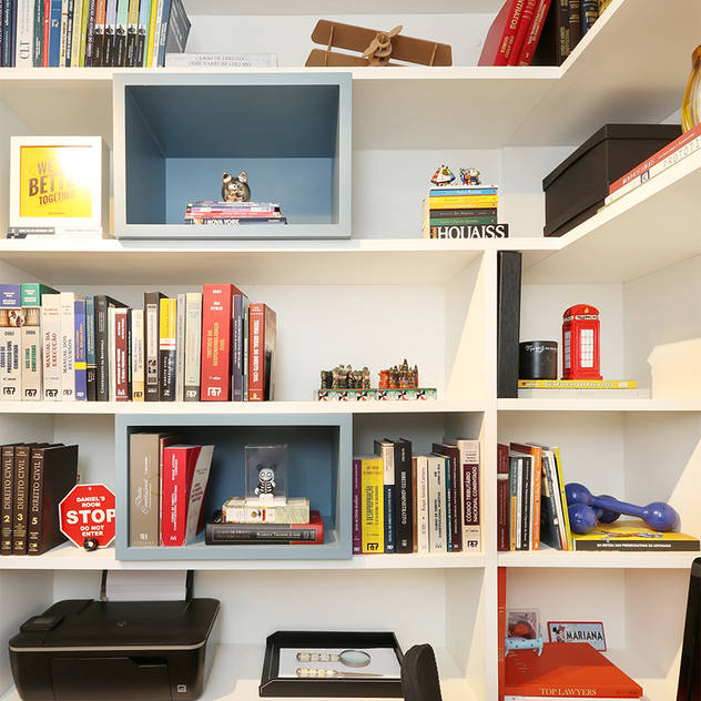 ห้องทำงาน/อ่านหนังสือ by Casa 2 Arquitetos
